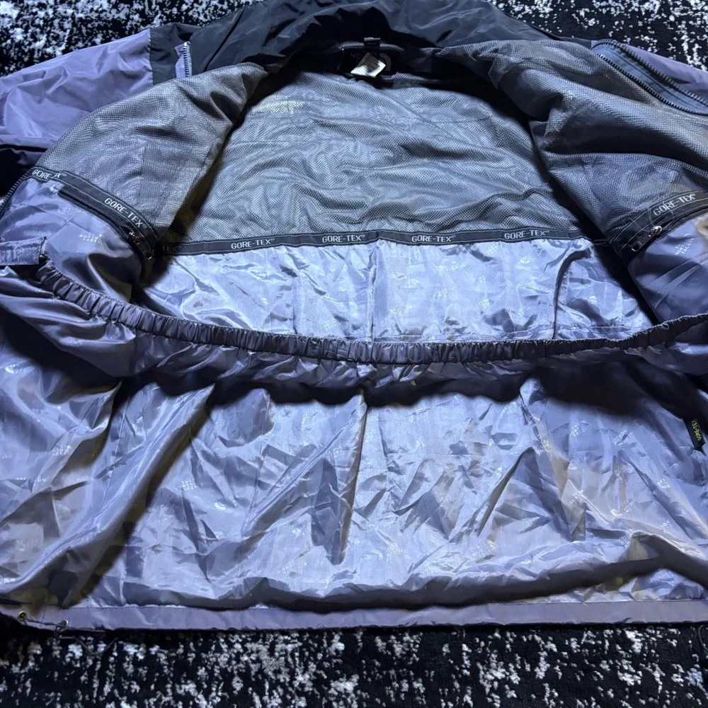 The North Face Mountain Light Gore-Tex Parka Jacket XL Purple Black Vintage